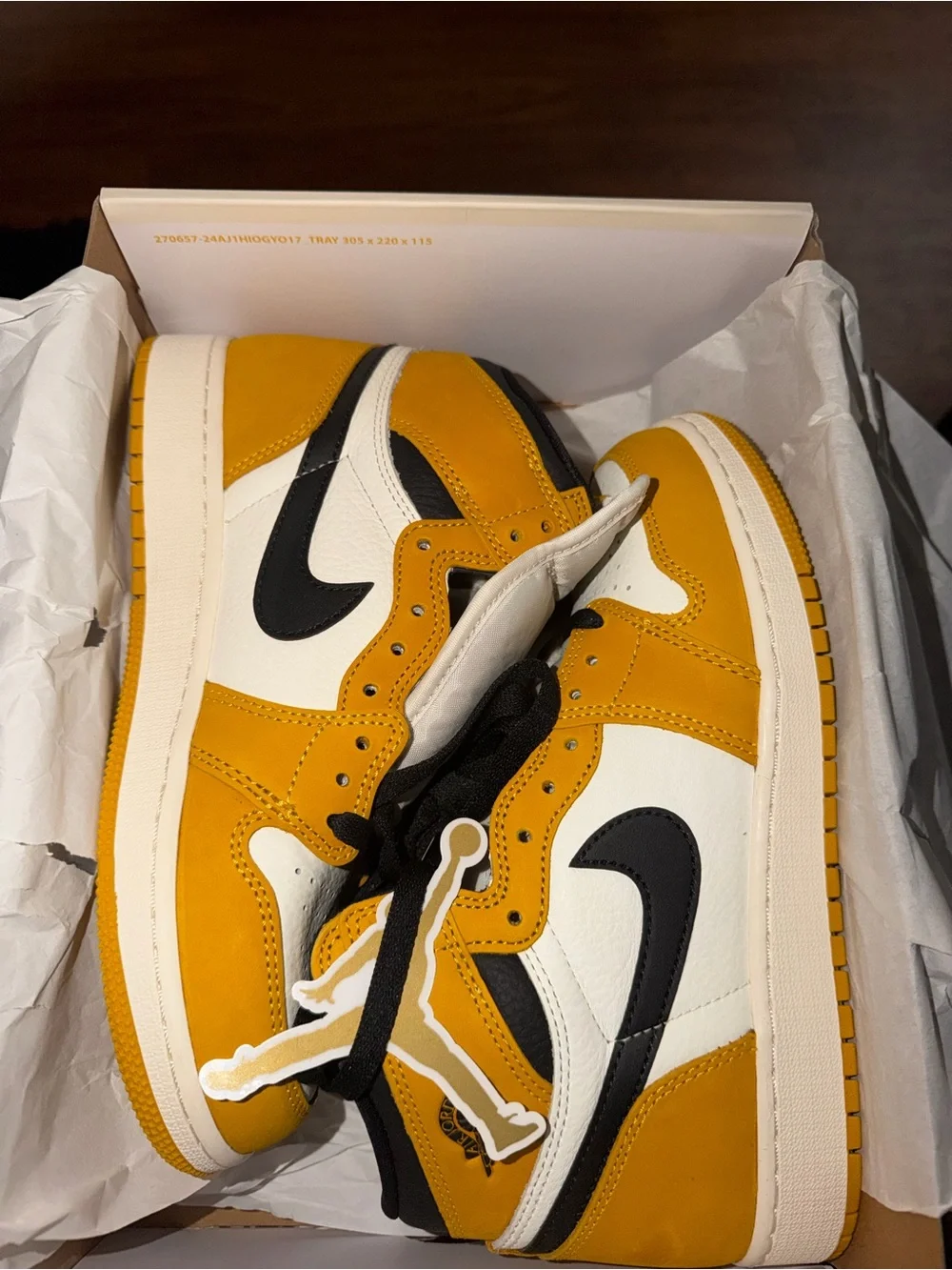 Jordan Men’s Sneakers in Yellow, Black & White